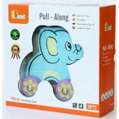 Viga Toys drevený slon na ťahanie za šnúrku