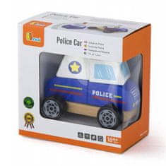 Viga Toys Drevené policajné auto pre najmenšie deti