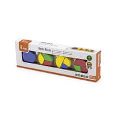 Viga Toys Drevené puzzle Matematické zlomky 11 dielikov Montessori