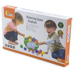 Viga Toys Montessori drevené balančné puzzle so slonom