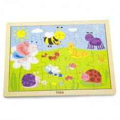 Viga Toys Drevené puzzle Park 24 prvkov