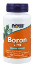 NOW Foods Boron (bor), 3 mg, 100 kapsúl