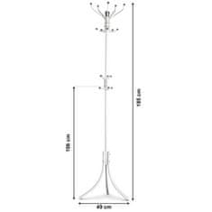 ModernHome GH-6006 WHITE Biely vešiak na oblečenie