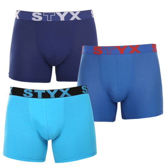 Styx 3PACK pánske boxerky long športová guma viacfarebné (3U96789)
