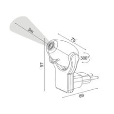 ACA Lightning Detské LED svietidlo do zásuvky Magický obraz, modrá farba