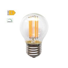 Diolamp LED Mini Globe Filament žiarovka číra P45 6W/230V/E27/4000K/770Lm/360°/Dim