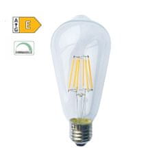 Diolamp LED Filament žiarovka číra ST64 8W/230V/E27/2700K/980Lm/360°/Dim