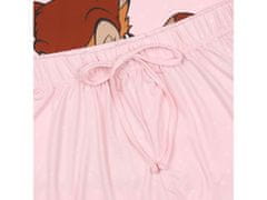 Disney DISNEY Bambi Dámske letné ružové pyžamo s krátkym rukávom, krátke nohavice XXS