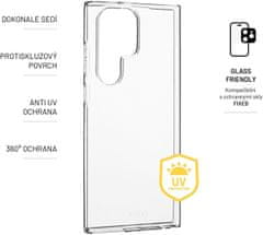 FIXED TPU gelové pouzdro Slim AntiUV pro Samsung Galaxy S23 Ultra, čirá