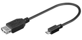 Goobay PremCord USB kab redukcia A/fem-MicroUSB/male20cmOTG