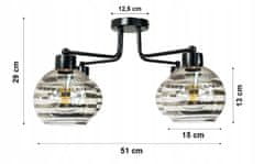 Berge Závesná lampa DRON 4xE27 - SKLENENÁ GULE