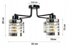 Berge Závesná lampa DRON 4xE27 - SKLENENÁ KOCKA