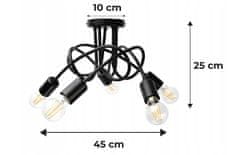 Berge LOFT 5x E27 závesná lampa s ovinutím