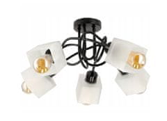 Berge LED stropná lampa LOFT - 5xE27 - CUBE WHITE