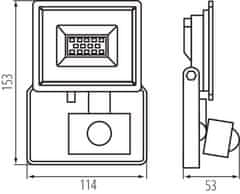 Kanlux GRUN NV LED-10-B-Senzor Reflektor LED