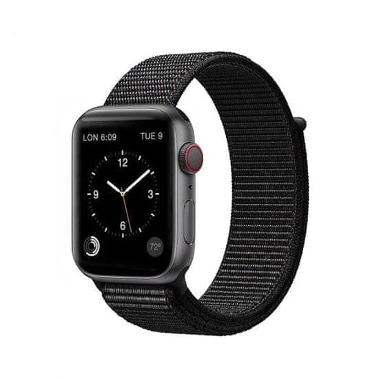 Coteetci Remienok na suchý zips pre Apple Watch 40 / 44mm - čierny Veľkosť tela: 44 mm