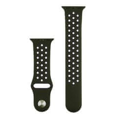 Coteetci Sports Dot Band for Apple Watch 42/44/45mm Dark Green-Black WH5217-GR-BK