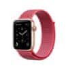 Coteetci Remienok na suchý zips pre Apple Watch 42 / 44mm - ibiškovo červená WH5226-MF