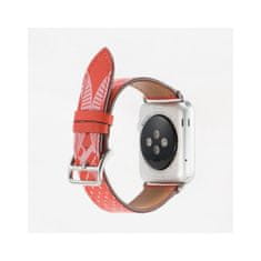 Coteetci Kožený remienok pre Apple Watch 42 / 44 mm WH5219-RD