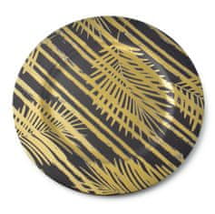 Mondex Dekoratívny tanier Blanche XII 33 cm zlatý/čierny