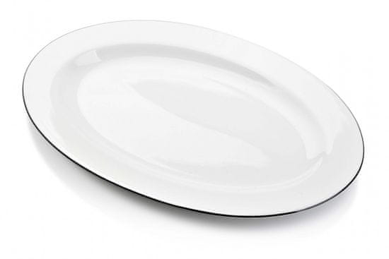 Affekdesign Porcelánový tanier SIMPLE oválny biely