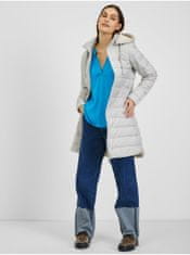 Orsay Světle modrý dámský zimní prošívaný kabát 36