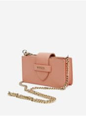 Guess Svetloružová dámska crossbody kabelka Guess Card Case On Chain UNI