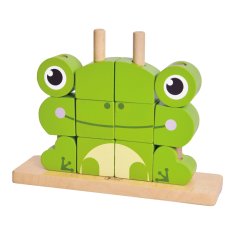 Classic world Kreatívne drevené priestorové bloky 3D Frog
