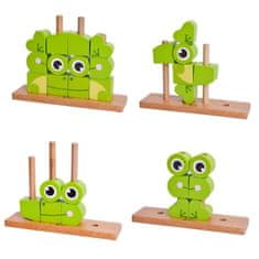Classic world Kreatívne drevené priestorové bloky 3D Frog