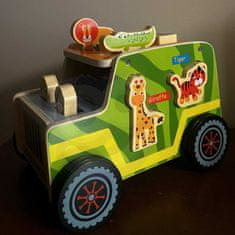 Tooky Toy Drevené auto Jeep Safari Sorter