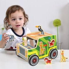 Tooky Toy Drevené auto Jeep Safari Sorter