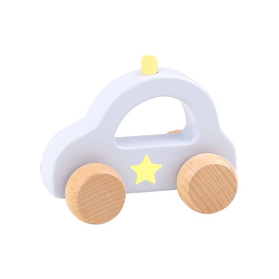 Tooky Toy Drevené tlačné policajné auto pre deti