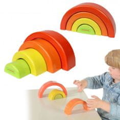 Masterkidz Drevené puzzle Rainbow Montessori Puzzle