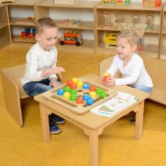 Masterkidz Farebné loptičky Drevená hra pre deti Montessori