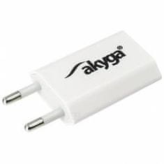 Akyga Sieťová USB nabíjačka 240V 1000mA 1xUSB biela