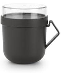 Brabantia Hrnček na polievku Make & Take, 0,6 l - Dark Grey