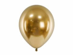 PartyDeco Saténové balóny zlaté 30cm 50ks