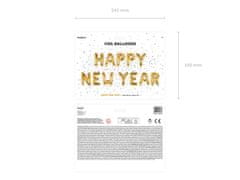 PartyDeco Balónový banner Happy New Year 422x46cm