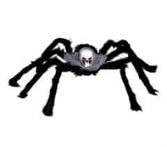 Guirca Dekoračný pavúk s lebkou 60cm