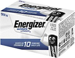 Energizer Ultimate Lithium 9V DP10 lítiové batérie 10ks 7638900332889