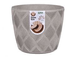 Obal na črepník PETIT ECO FLOW WOOD plastový d15x12cm