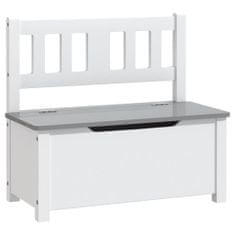 Petromila vidaXL 4-dielna sada detského stola a stoličiek, bielo sivá, MDF