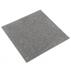 Vidaxl Kobercové podlahové dlaždice 20 ks 5 m2 50x50 cm sivé