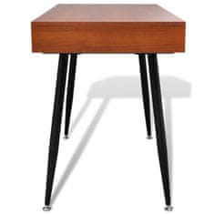 Vidaxl Hnedý stôl pre laptop/pracovná stanica