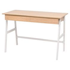 Petromila vidaXL Písací stôl 110x55x75 cm dubovo-biela farba
