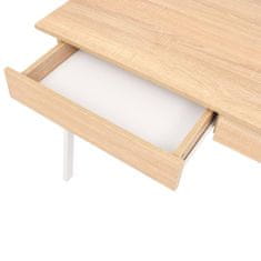 Petromila vidaXL Písací stôl 110x55x75 cm dubovo-biela farba