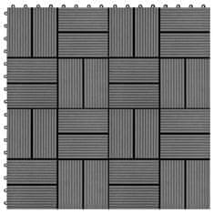 Vidaxl Podlahové dlaždice 22 ks, 30x30 cm, 2 m2, WPC, sivé