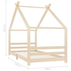 Petromila vidaXL Rám detskej postele 90x200 cm borovicový masív