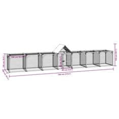 Petromila vidaXL Kurník 700x100x150 cm impregnovaná masívna borovica