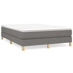 Vidaxl Rám na boxspring posteľ tmavosivý 140x200 cm látka